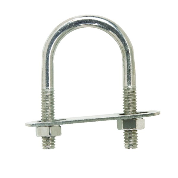 Hampton Round U-Bolt, 5/16", 1-3/8 in W, 2-1/2 in H, Zinc Plated Stainless Steel 02-3450-208 - main
